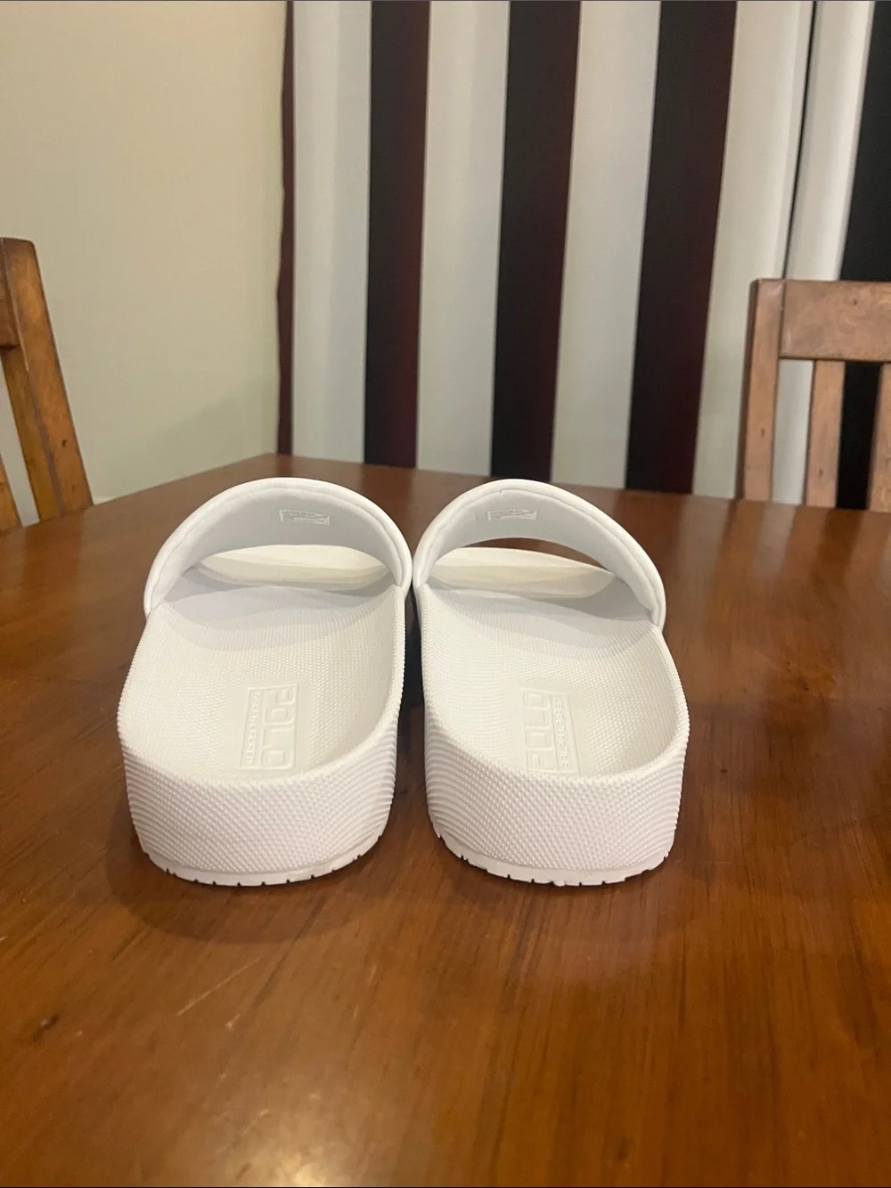 Polo Ralph Lauren Cayson Slides Sandals Shoes new white synthetic Men’s size 15